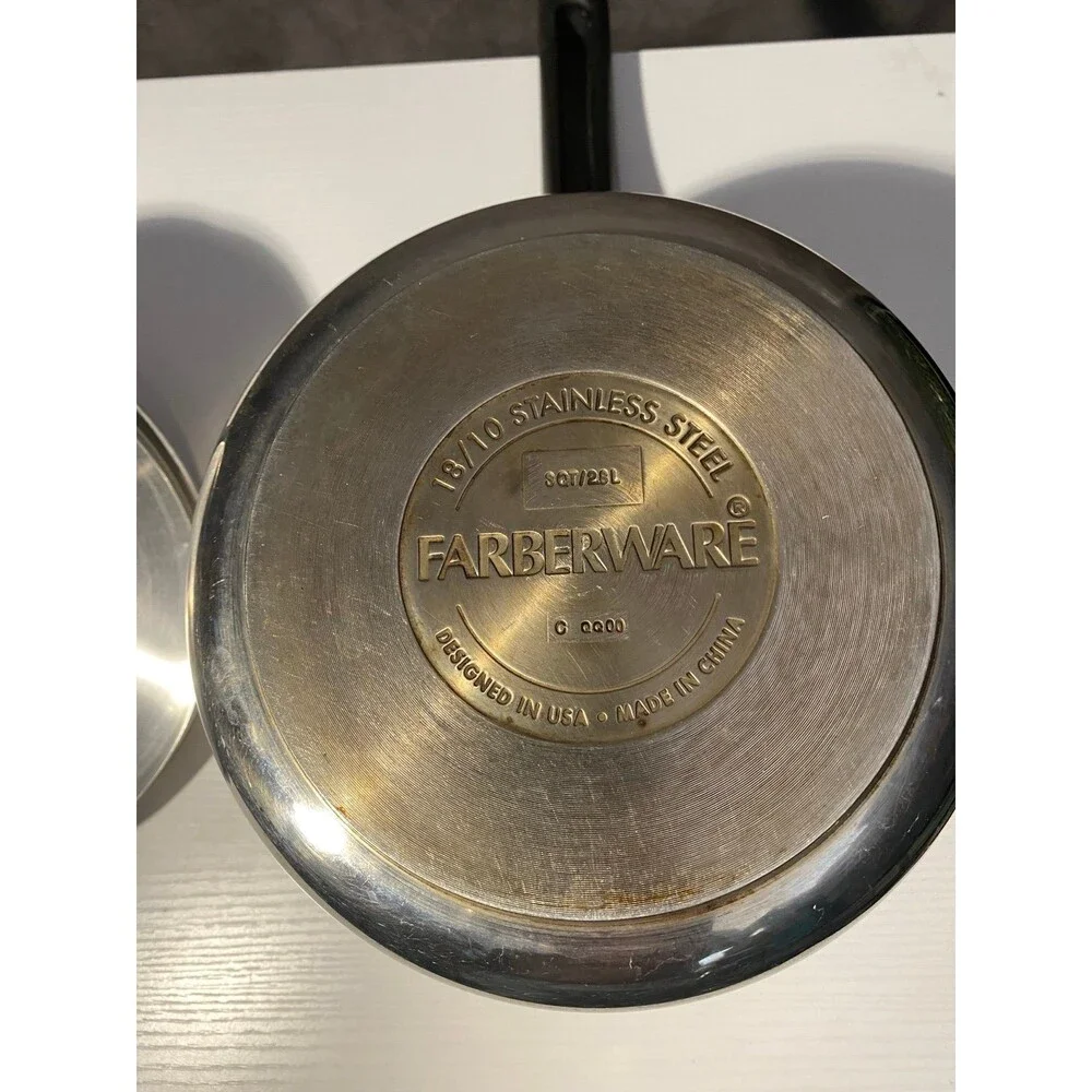 Farberware 18/10 Stainless Steel 3 QT Saucepan Pot With Matching Lid 3-Quart